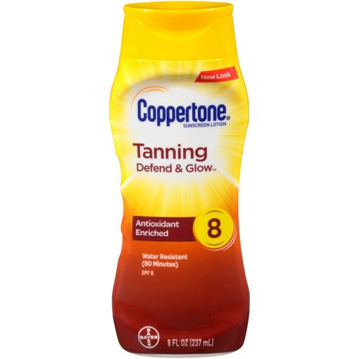 Picture of COPPERTONE TANNING LOTION SPF8 237ML